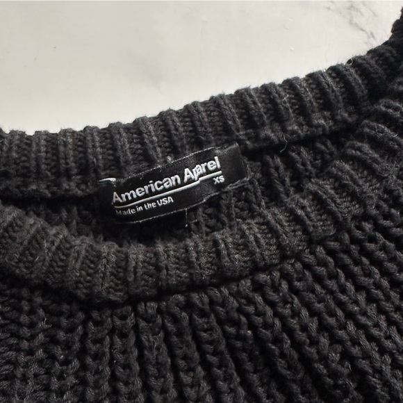 American Apparel Black US XS Fisherman Crewneck Sweater - Picture 4 of 11